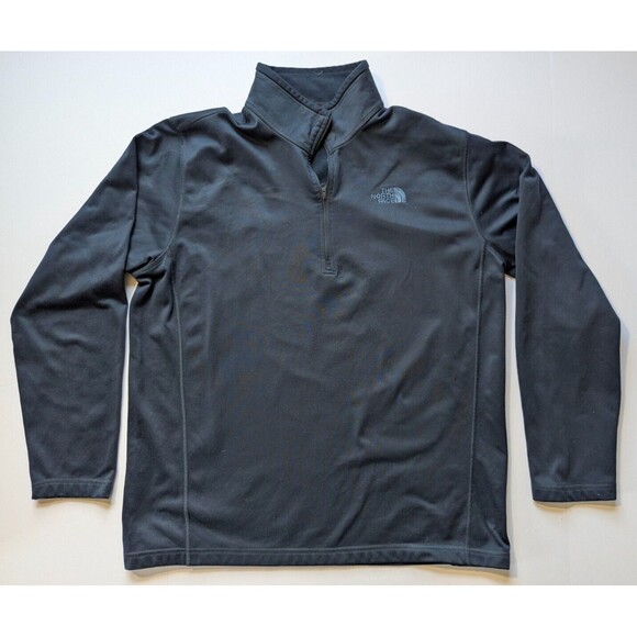 Northface Quarter Zip Fleece Lined Jacket XL Extra Large Mens Dark Blue - Picture 3 of 12